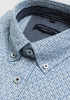 Casa Moda Triangle Pattern Long Sleeve Shirt, Blue