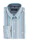 Casa Moda Stripy Long Sleeve Shirt, Blue Multi