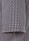 Casa Moda Gingham Print Short Sleeve Shirt, Dark Navy