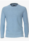 Casa Moda Round Neck Knitted Sweater, Light Blue