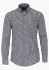 Casa Moda Long Sleeve Gingham Square Print Shirt, Navy Multi