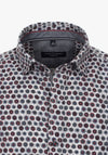 Casa Moda Long Sleeve Geometric Print Shirt, Grey Multi