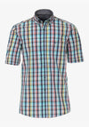 Casa Moda Small Checked Short Sleeved Shirt, Multi