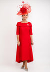 Cassandra Martha Jacquard Maxi Dress, Red