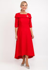 Cassandra Martha Jacquard Maxi Dress, Red