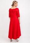 Cassandra Martha Jacquard Maxi Dress, Red