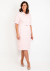Cassandra Floral Jacquard Midi Dress, Pink