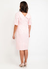 Cassandra Floral Jacquard Midi Dress, Pink