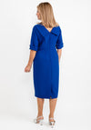 Cassandra Diamante Bow Midi Pencil Dress, Royal Blue