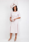 Cassandra Circle Print A Line Midi Dress, Pink