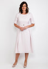 Cassandra Circle Print A Line Midi Dress, Pink
