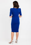 Casting Ruched Waist Midi Dress, Royal Blue