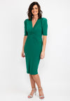 Casting Ruched Waist Midi Dress, Green