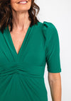 Casting Ruched Waist Midi Dress, Green