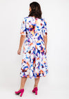 Casting Watercolour Floral Midi Dress, Blue Multi