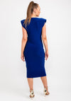 Casting Ruched Drape Midi Dress, Royal Blue