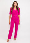 Casting Belted Waist Jumpsuit, Fuchsia