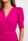 Casting Belted Waist Jumpsuit, Fuchsia