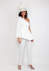 Casting One Shoulder Top & Trouser Outfit, White