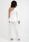 Casting One Shoulder Top & Trouser Outfit, White