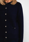 Castle of Ireland Ribbed Knit Cardigan, Navy