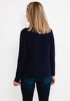 Castle of Ireland Ribbed Knit Cardigan, Navy