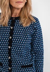 Castle of Ireland Floral Pattern Cardigan, Navy