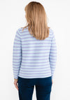 Castle of Ireland Ribbed Stripe Cardigan, Blue & Lilac