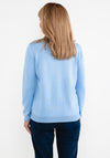 Castle of Ireland Zip Diamond Pattern Cardigan, Powder Blue