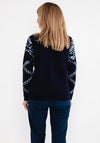 Castle of Ireland Printed Shoulder Cardigan, Navy