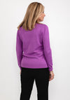 Castle of Ireland Jacquard Collared Sweater, Purple