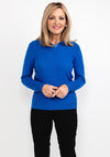 Castle of Ireland Jacquard Collared Sweater, Cobalt