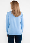 Castle of Ireland Rhinestone Neckline Sweater, Powder Blue