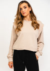 The Casual Company Sadie Shoulder Panel Sweater, Cream