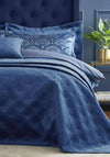 Catherine Lansfield Art Deco Pearl Embellished Bedspread, Navy