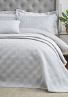 Catherine Lansfield Art Deco Pearl Embellished Bedspread, Silver