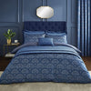 Catherine Lansfield Art Deco Pearl Duvet Cover, Navy