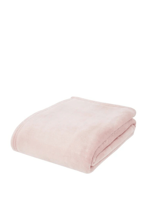 Catherine Lansfield Raschel Extra Large Velvet Throw, Blush