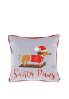 Catherine Lansfield Santa Paws Cushion, Grey
