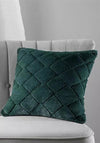 Catherine Lansfield Cosy Diamond Cushion, Bottle Green