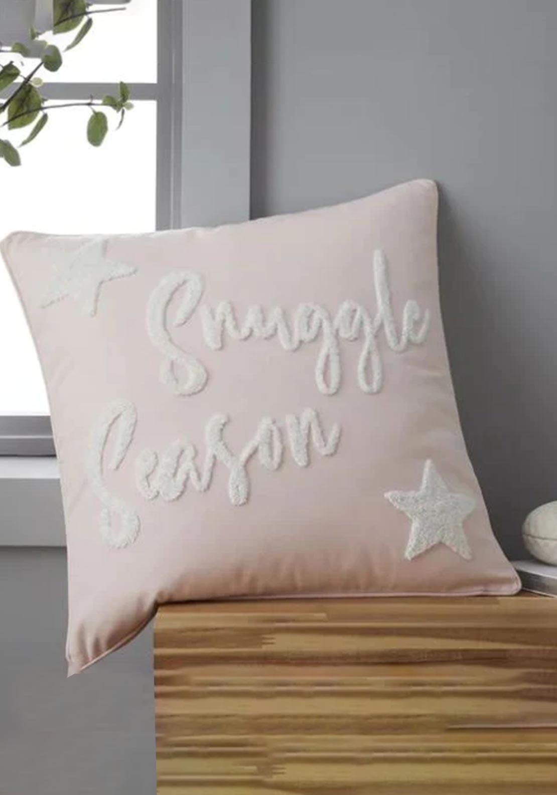 Catherine Lansfield Snuggle Season Cushion, Blush