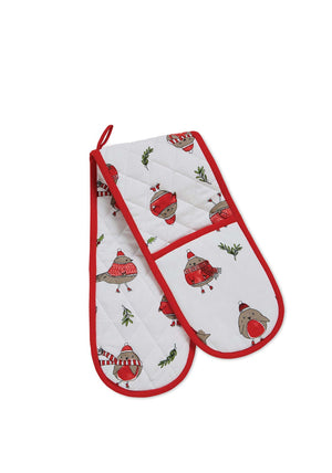 Catherine Lansfield Robins Double Oven Glove, White