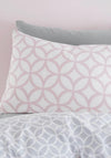 Catherine Lansfield Reversible Geo Trellis King Duvet Cover, Pink
