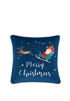 Catherine Lansfield Santas Christmas Wonderland Cushion, Navy