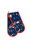 Catherine Lansfield Santa’s Christmas Wonderland Double Oven Glove, Navy