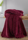 Catherine Lansfield Raschel Extra Large Velvet Throw, Red