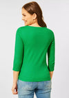 Cecil Three Quarter Length Sleeve T-Shirt, Radiant Green