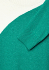 Cecil Modern Colour Block Pullover Sweatshirt, Emerald Green
