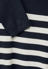 Cecil Striped Pattern Drawstring Pullover Sweatshirt, Deep Blue