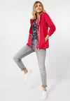 Cecil Zip Through Sweat Hoodie, Red